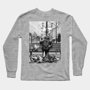 Pigeons in Locked down Bath Long Sleeve T-Shirt